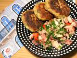Galette de pommes de terre/sardines et salade de poulpe - je cuisine portugais