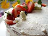Gâteau de Pâques à la crème mascarpone et fruits rouges