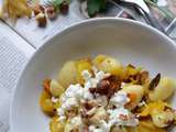 Gnocchi carottes rôties au four huile d'olive fromage de chèvre et noisettes #végétarien