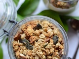 Granola croustillant - compote de pommes