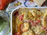 Gratin de ravioli béchamel et tomates #végétarien