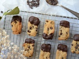 Mini barres de cookies au chocolat