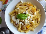 One pan pasta aubergine poivron féta #végétarien