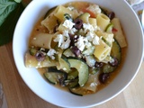 One pan pasta courgette féta #végétarien