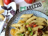Pâtes pesto tomates cerises olives tomates séchées #végétarien
