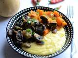 Polenta crémeuse, champignons et butternut #végétarien