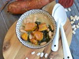 Ragout de haricots blancs épinards et patates douces rôties au four #vég