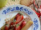 Rhubarbe confite au four et fraises #Jours Heureux