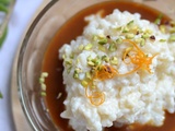 Riz au lait et caramel à l'eau de fleur d'oranger