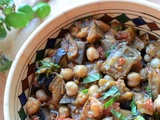 Salade aubergine et pois chiches #végétarien