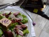 Salade aux magrets de canard fumés foie gras Feyel