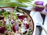 Salade de betteraves roquette et haricots blancs #végétarien