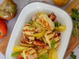 Salade de halloumi grillé tomates et haricots tarbais #partenariat