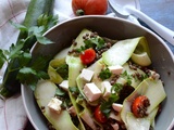 Salade de lentilles féta et courgette marinée #vég