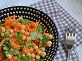 Salade de pois chiches, carottes et coriandre