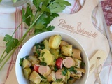 Salade de rattes, radis et knacks Pierre Schmidt #partenariat