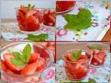 Soupe de fraises à la menthe