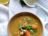 Soupe de patate douce riz curry et cacahouète #végétarien