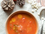 Soupe haricots blancs, tomates, carottes et vert de poireau #zerodéchet