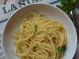 Spaghetti à la crème d'ail #végétarien