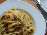Spaghetti anchois et tomates séchées