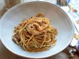 Spaghetti sardines et chapelure maison