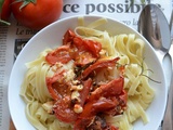 Tagliatelle tomates féta au four #végétarien
