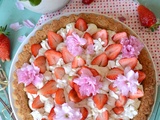 Tarte aux fraises, mascarpone et pistaches