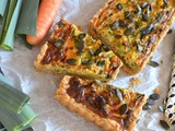 Tarte poireaux carottes et graines de courge #végétarien