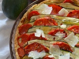 Tarte tomates courgette et parmesan #végétarien