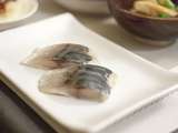 Sashimi de maquereau mariné (shimesaba)