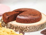 Gâteau au chocolat sans beurre et sans sucre - à la compote de pomme
