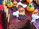 Gâteau cimetière pour Halloween