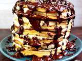 Gâteau de pancakes vanille chocolat