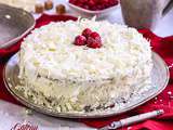 Gâteau Edelweiss framboise chocolat blanc