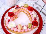 Heart cake framboise et rose pour la Saint Valentin