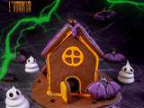 Maison de l'horreur en biscuits pour Halloween