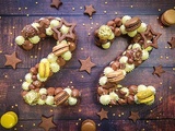 Number cake vanille chocolat du Nouvel An 2022