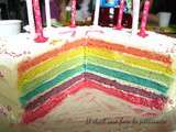 Rainbow cake (ou gâteau arc-en-ciel)
