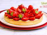 Tarte aux fraises traditionnelle avec crème pâtissière