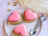 Tartelettes coeur framboise pistache pour la Saint Valentin