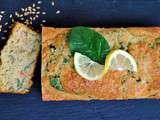 Cake au saumon, olives vertes & aneth