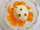 Crème glacée à la fleur d'oranger et délices d'agrumes