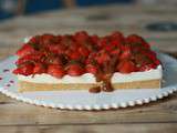 Cheesecake aux fraises & crème de carambar