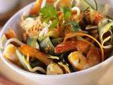 Crevettes Incomabord et légumes au sésame