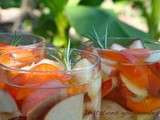 Abricots et nectarines en gelée de romarin