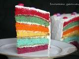 The rainbow cake ou le gâteau arc-en-ciel