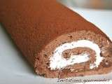 Tiramisu chocolate roll cake ou le gâteau roulé façon tiramisu au chocolat