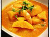 Curry rouge à la mangue et aux crevettes