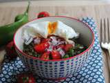 Salade de lentilles vertes du Puy et oeufs pochés sans gluten
